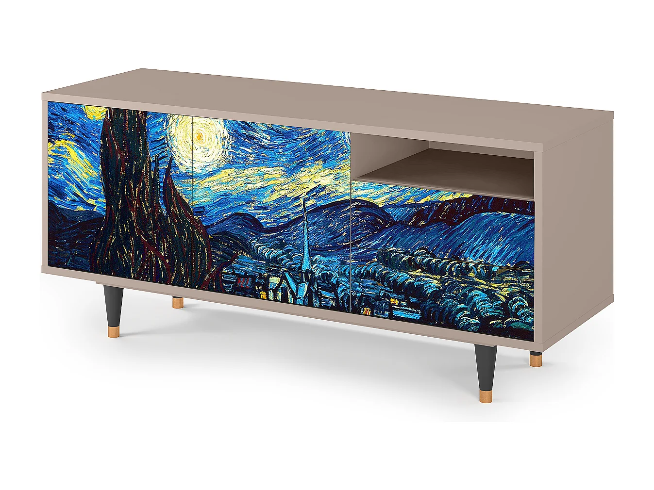 Meuble TV - 125х56х41 cm - T7 - The Starry Night  , Latte