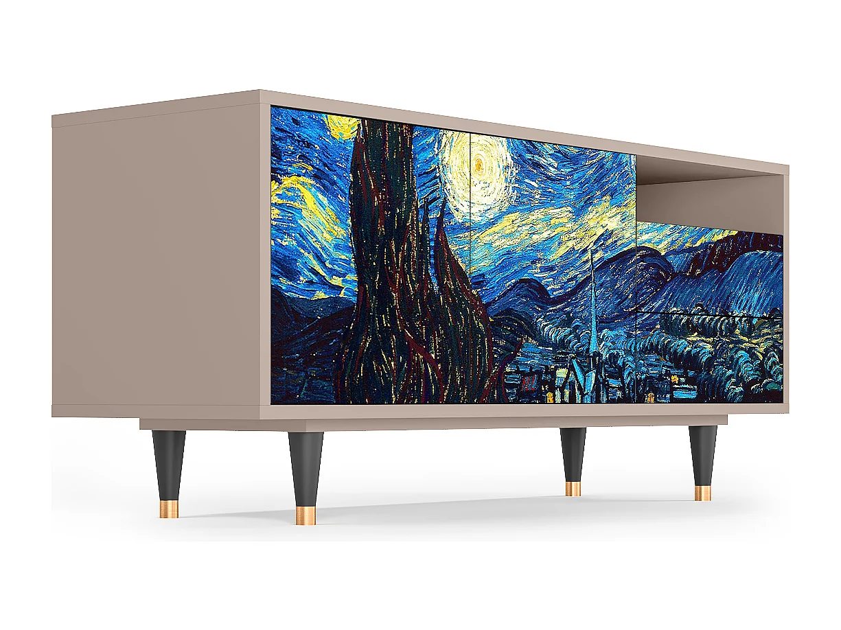 Meuble TV - 125х56х41 cm - T7 - The Starry Night  , Latte