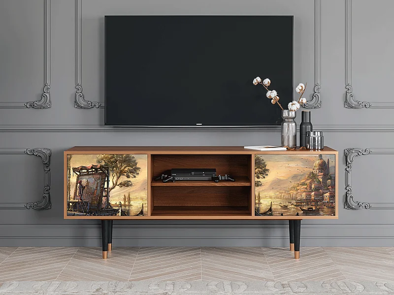 Mueble de TV - 170х69х48 cm - T2 - Venice, Nogal