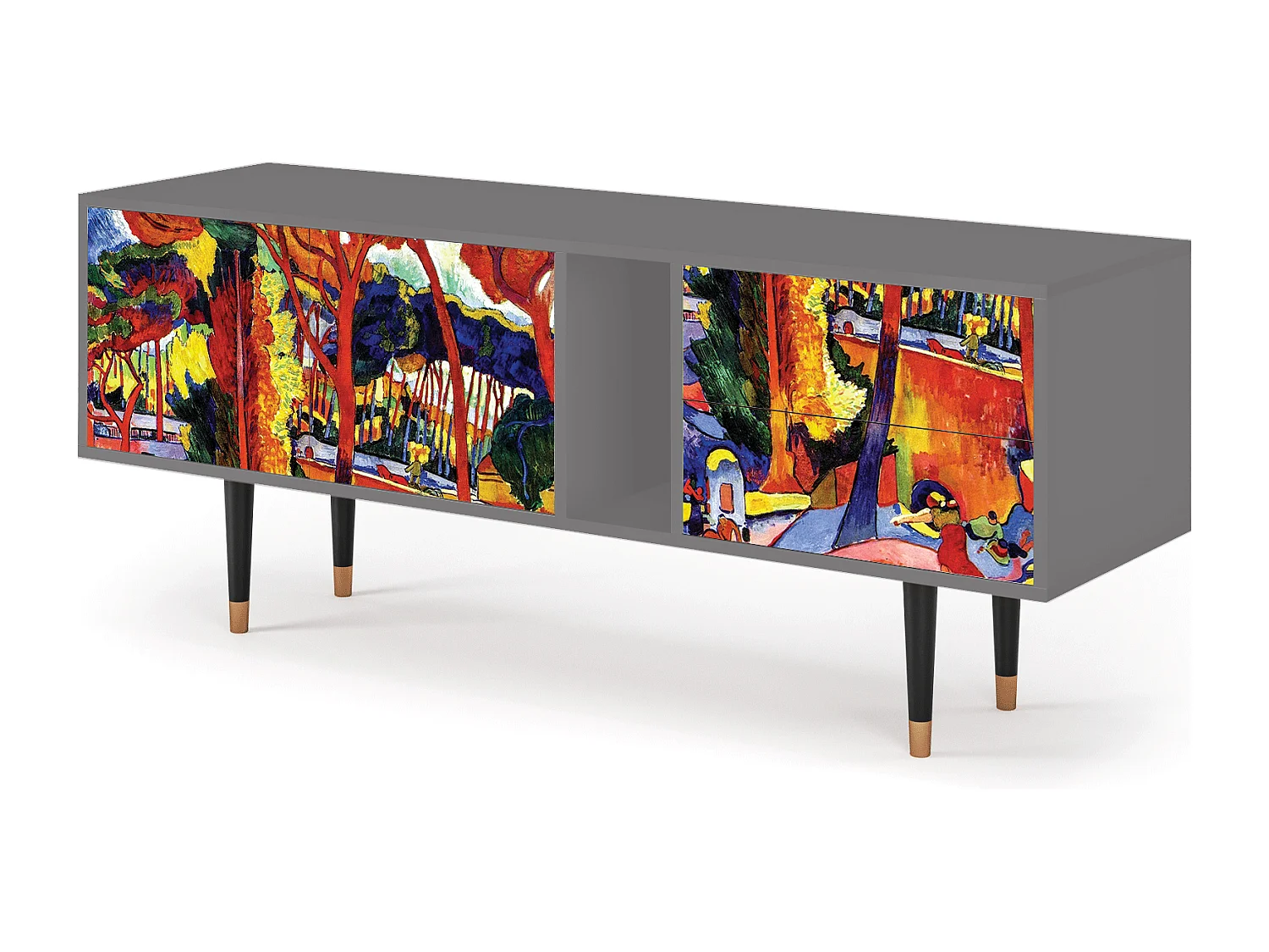 Meuble TV - 170х69х48 cm - T1 - The Turning Road, Gris