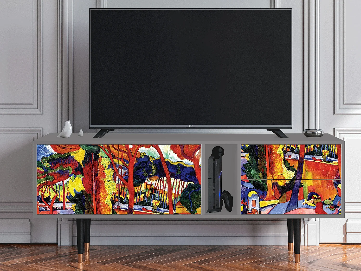 Mueble de TV - 170х69х48 cm - T1 - The Turning Road, Gris