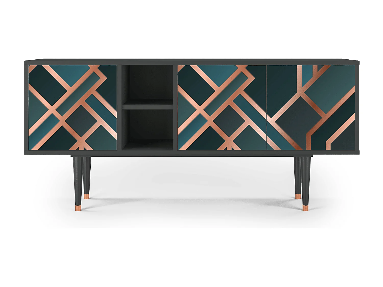 Meuble TV - 150х69х41 cm - T5 - Bronze Crossroad, Anthracite