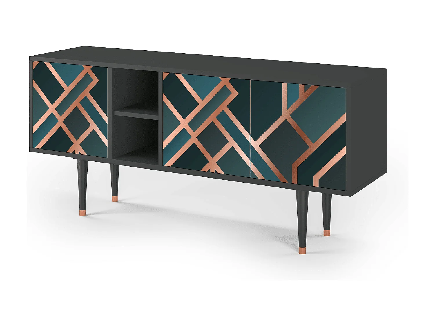 Meuble TV - 150х69х41 cm - T5 - Bronze Crossroad, Anthracite