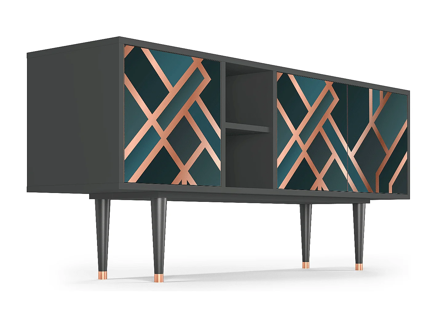 Meuble TV - 150х69х41 cm - T5 - Bronze Crossroad, Anthracite