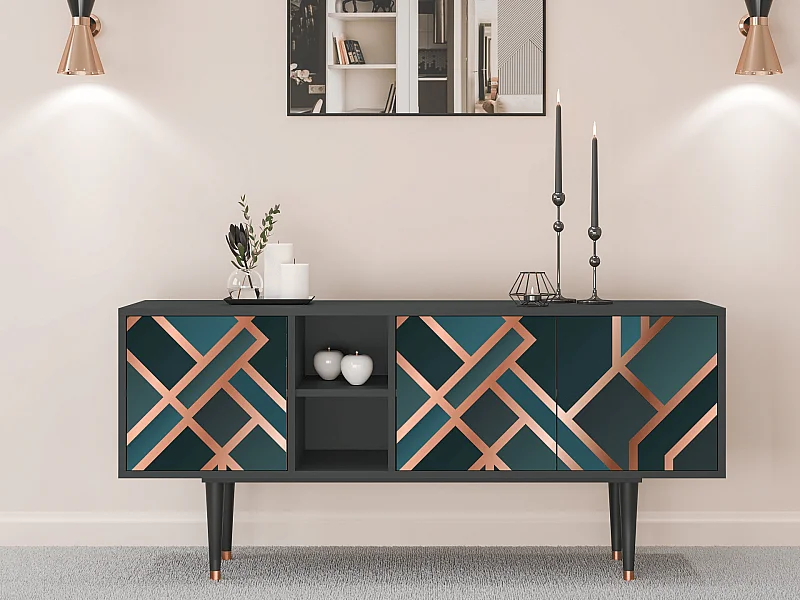 TV-meubel - 150х69х41 cm - T5 - Bronze Crossroad, Antraciet