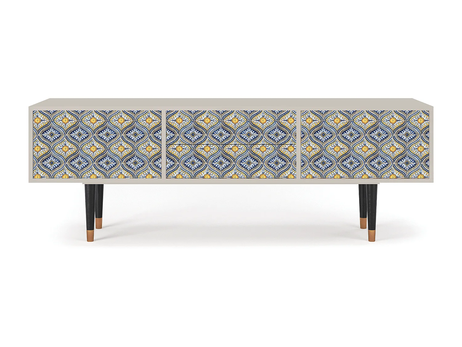 Mueble de TV - 170х59х48 cm - T4 - Illusory Pattern, Areia