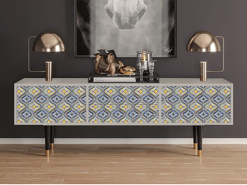 Mueble de TV - 170х59х48 cm - T4 - Illusory Pattern, Arena