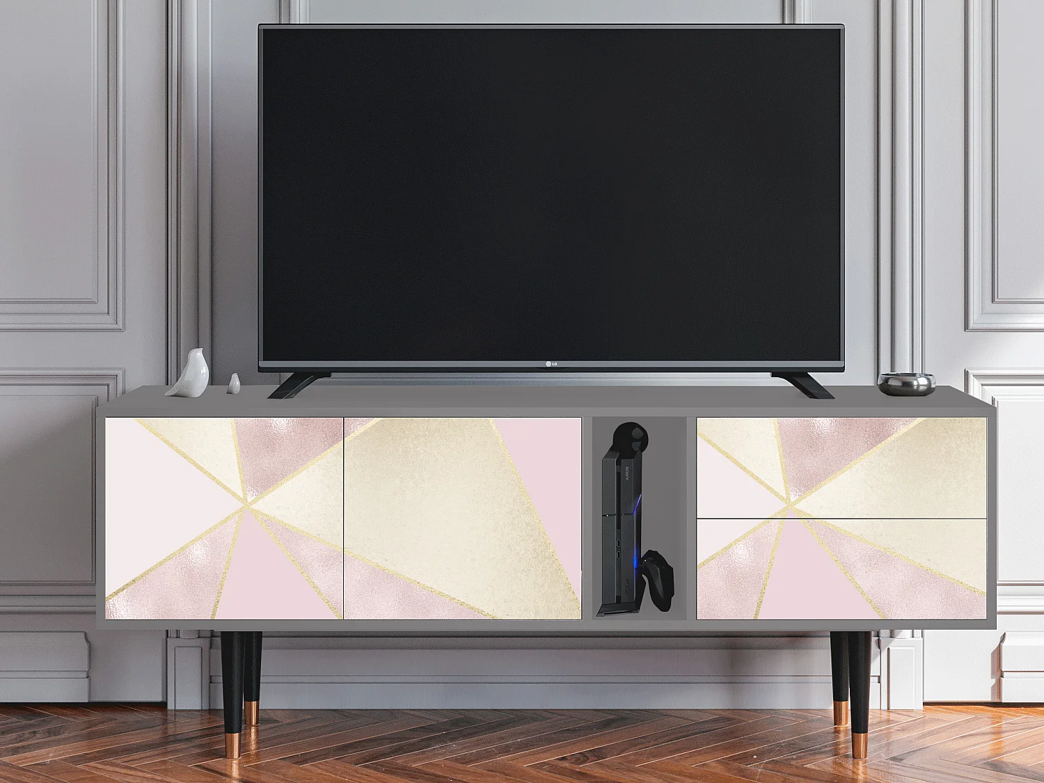 Meuble TV - 170х69х48 cm - T1 - Cosmopolitan Diva, Gris
