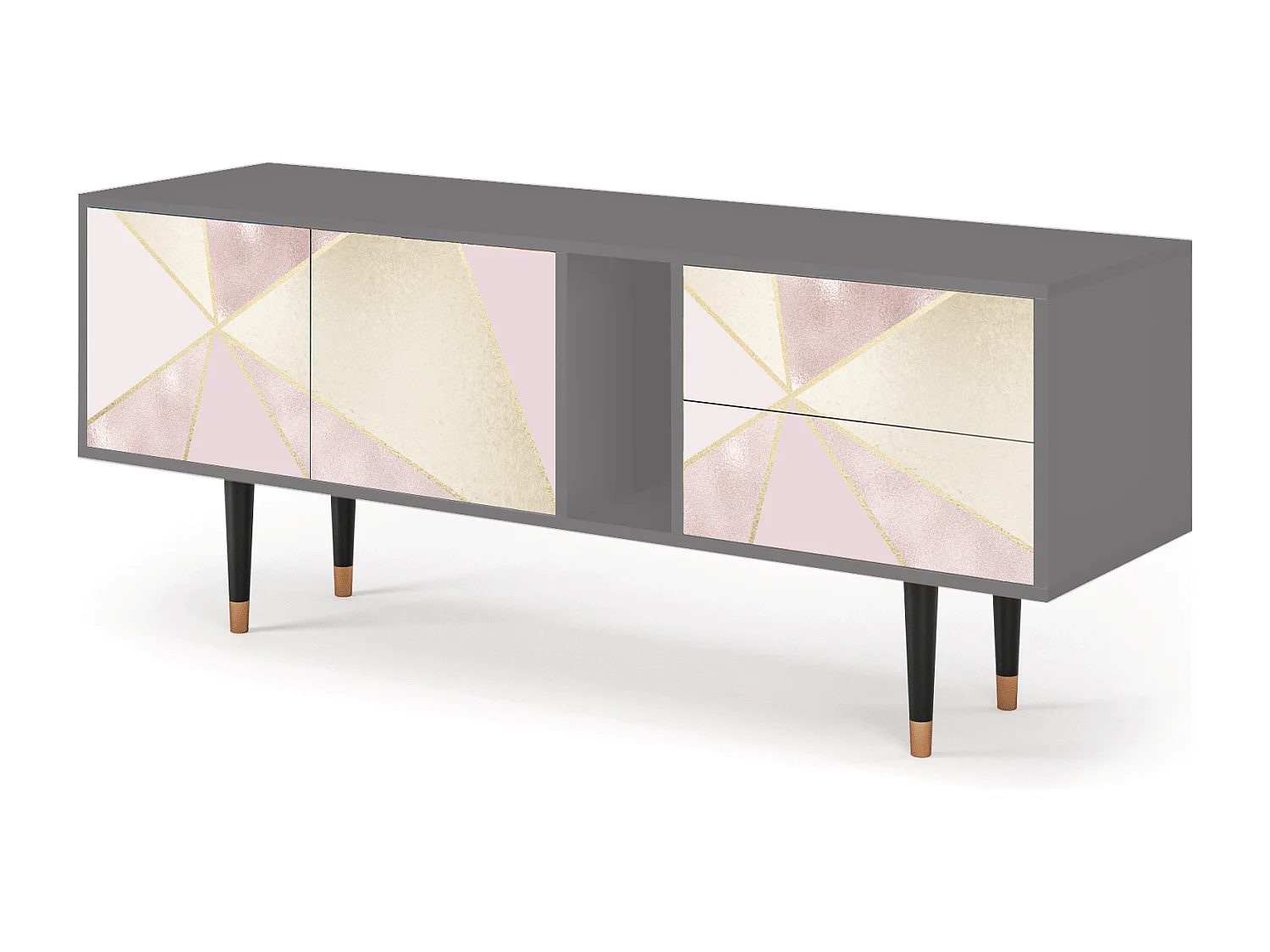 Meuble TV - 170х69х48 cm - T1 - Cosmopolitan Diva, Gris