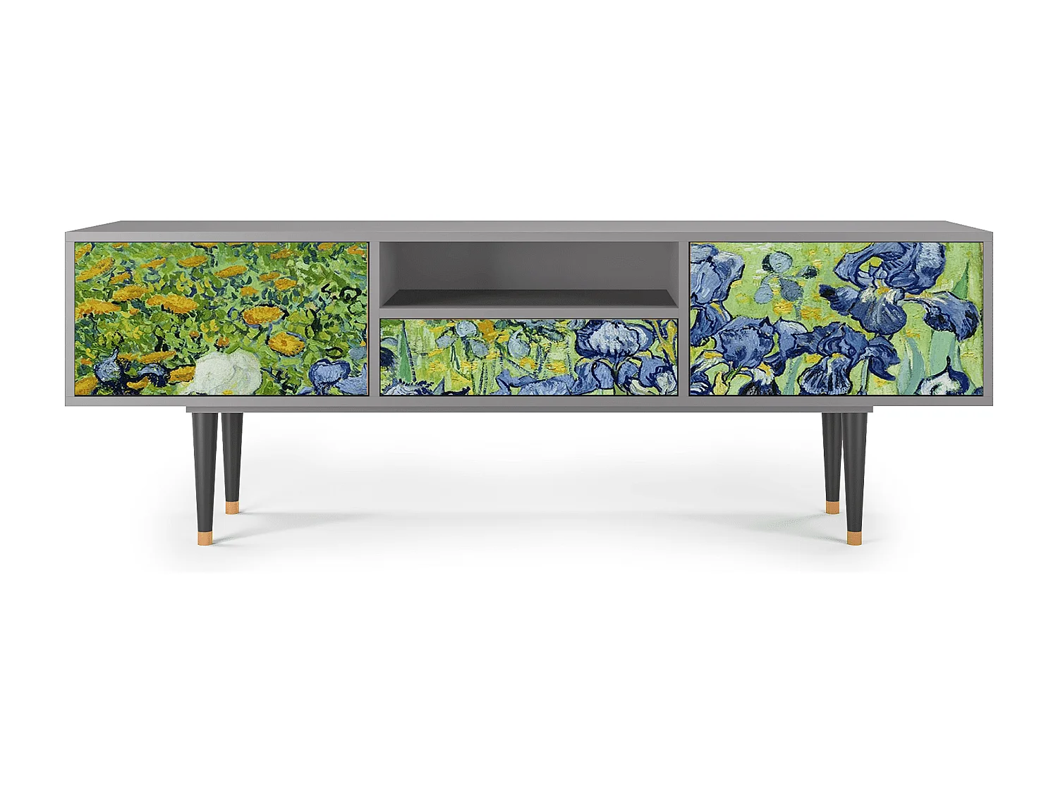 Mueble de TV - 170х59х41 cm - T6 - Irises , Cinza