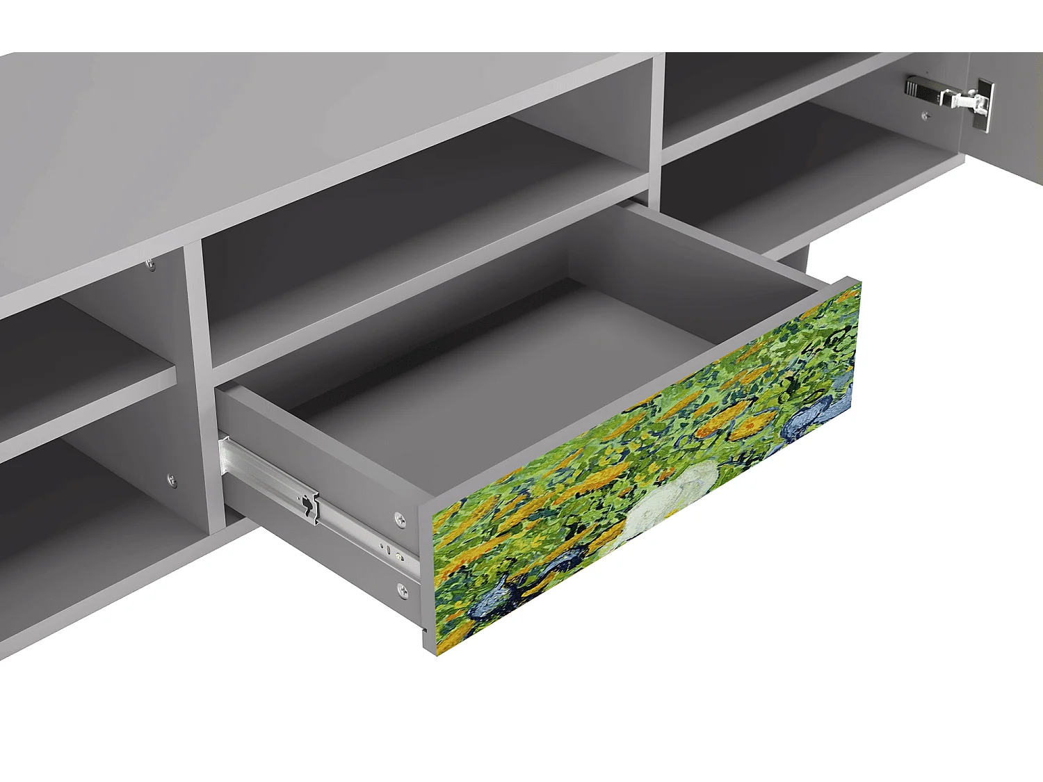 Mueble de TV - 170х59х41 cm - T6 - Irises , Cinza