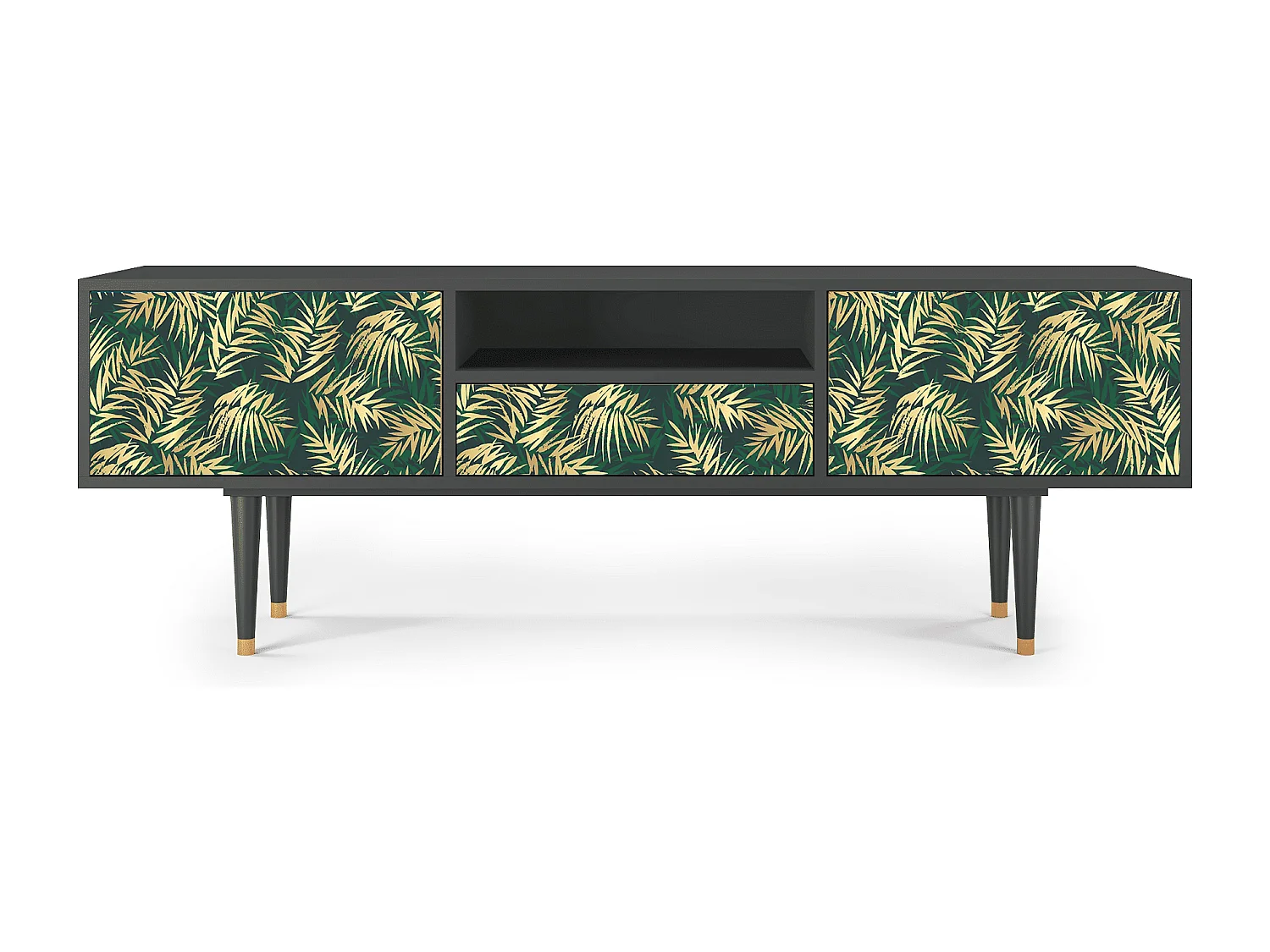 Meuble TV - 170х59х41 cm - T6 - Sunny Palm Tree, Anthracite