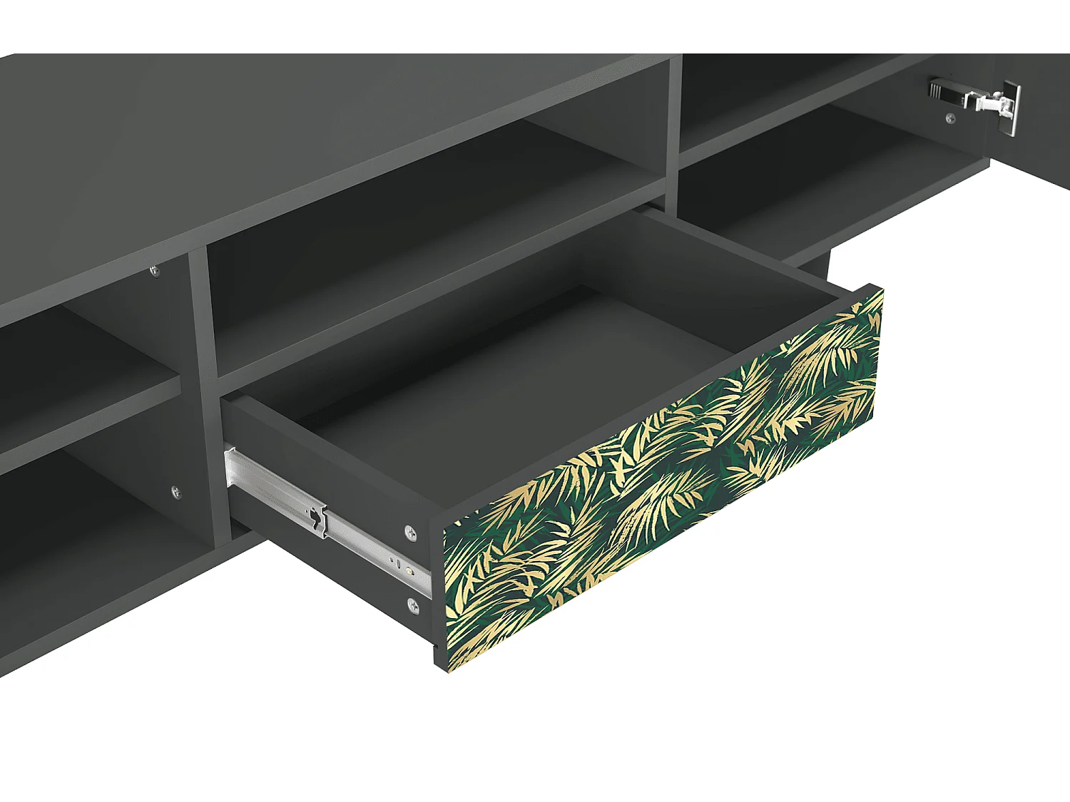 Meuble TV - 170х59х41 cm - T6 - Sunny Palm Tree, Anthracite