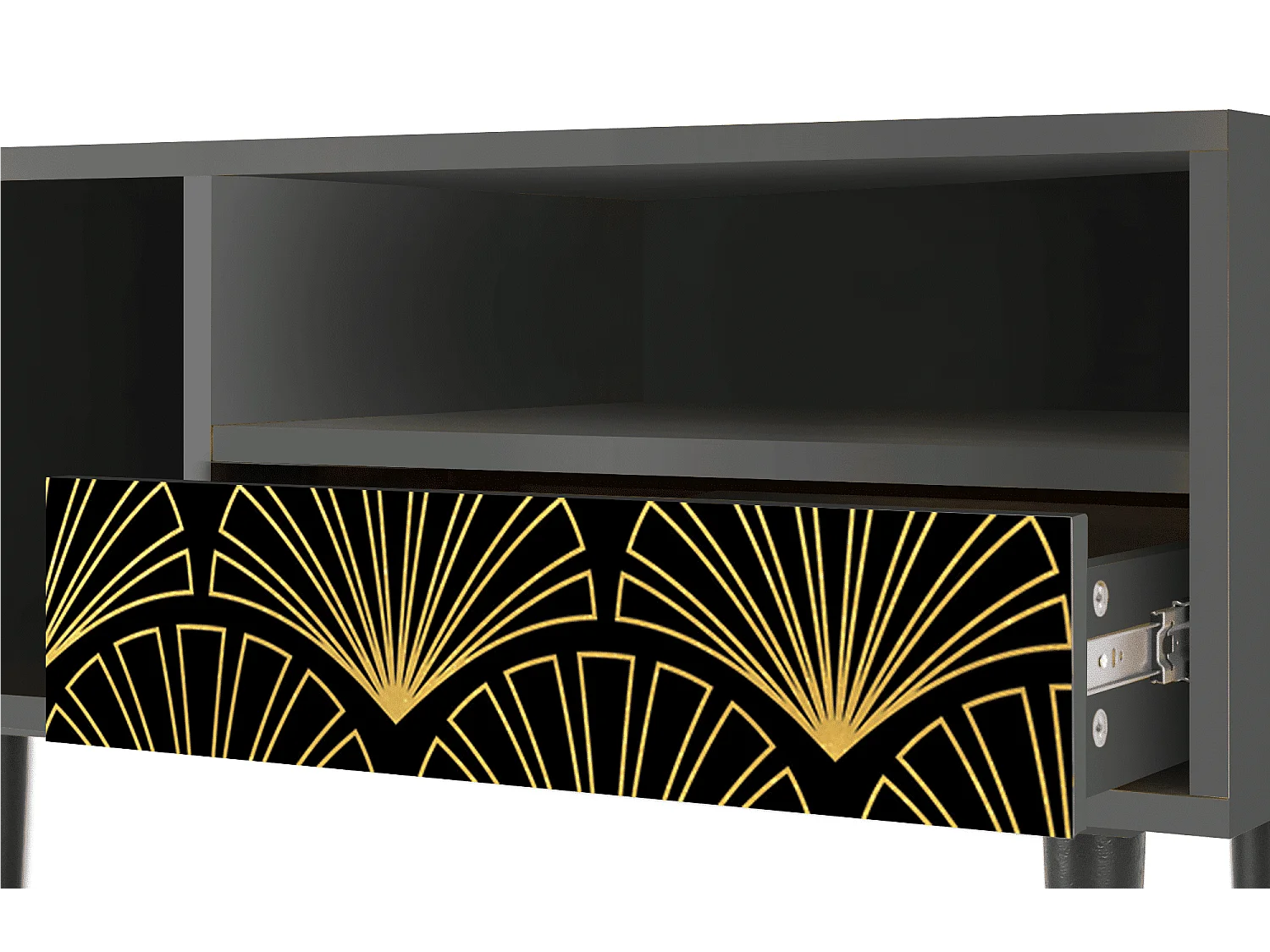 Mueble de TV - 115х59х48 cm - T3 - Bird of Juno, Antracita