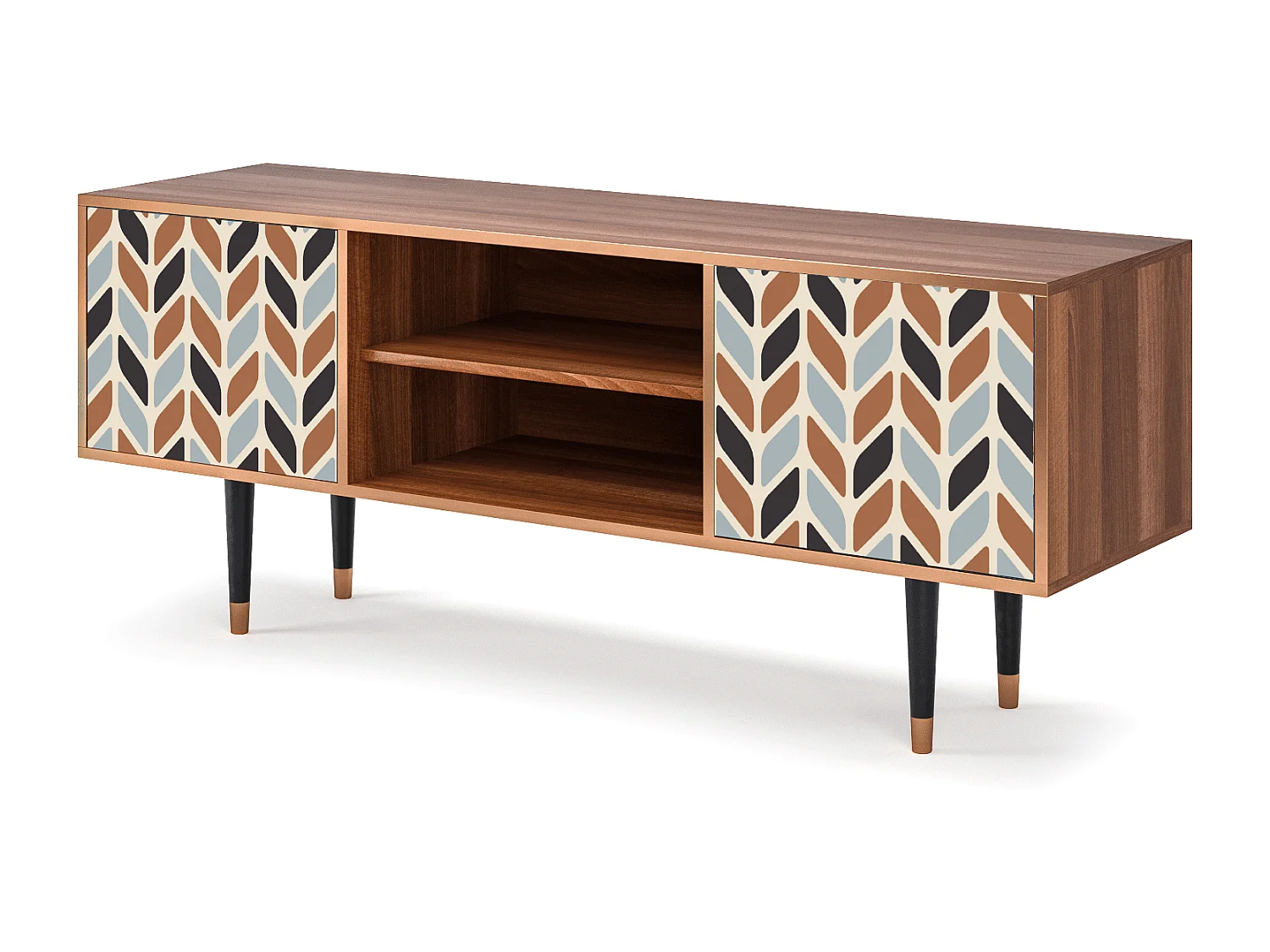 TV-meubel - 170х69х48 cm - T2 - Beige Laure, Walnoot