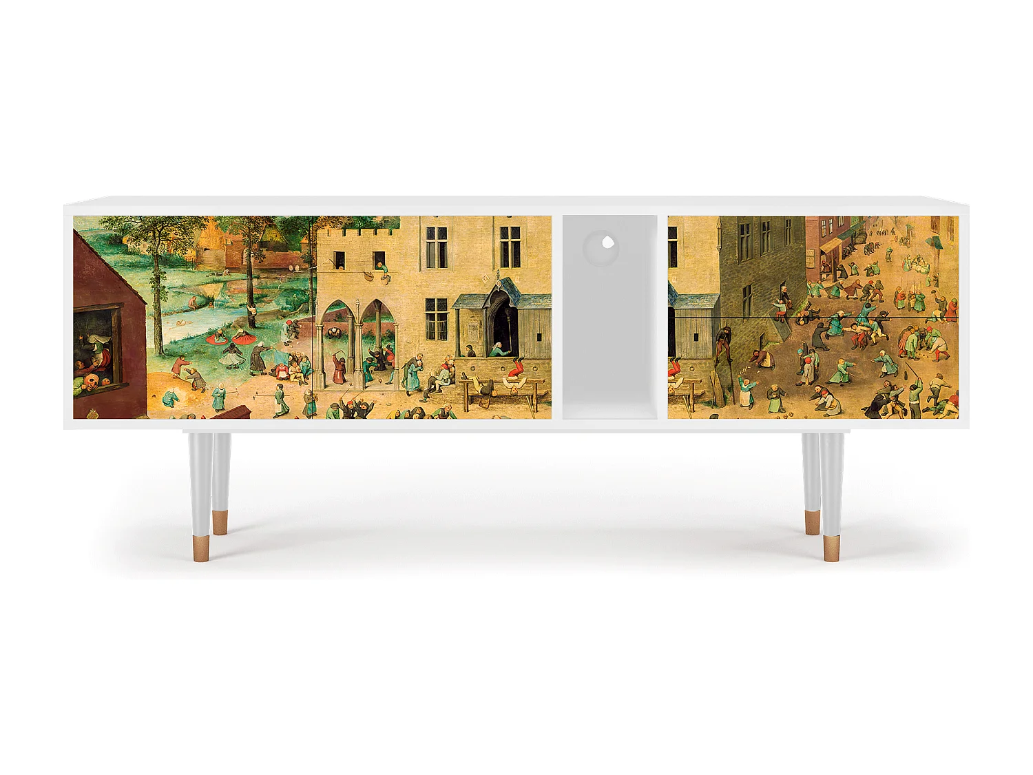 Szafka RTV - 170х69х48 cm - T1 - Children Games, Biały