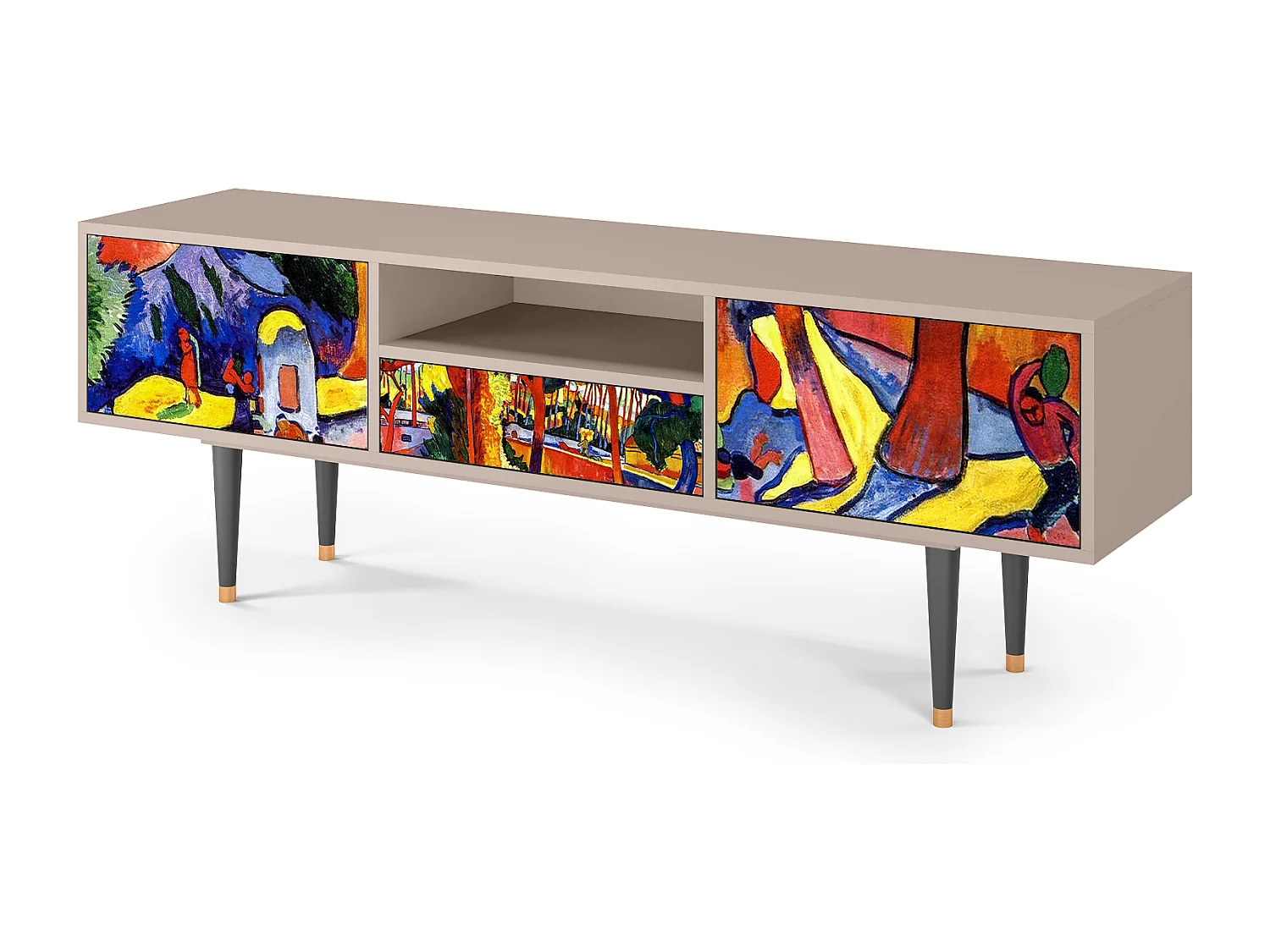 Meuble TV - 170х59х41 cm - T6 - Artwork, Latte