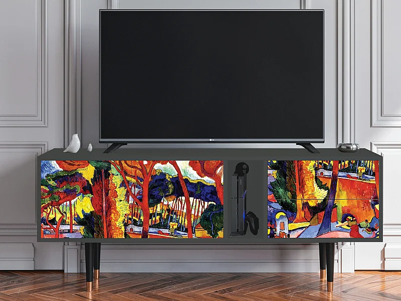 Meuble TV - 170х69х48 cm - T1 - The Turning Road, Anthracite