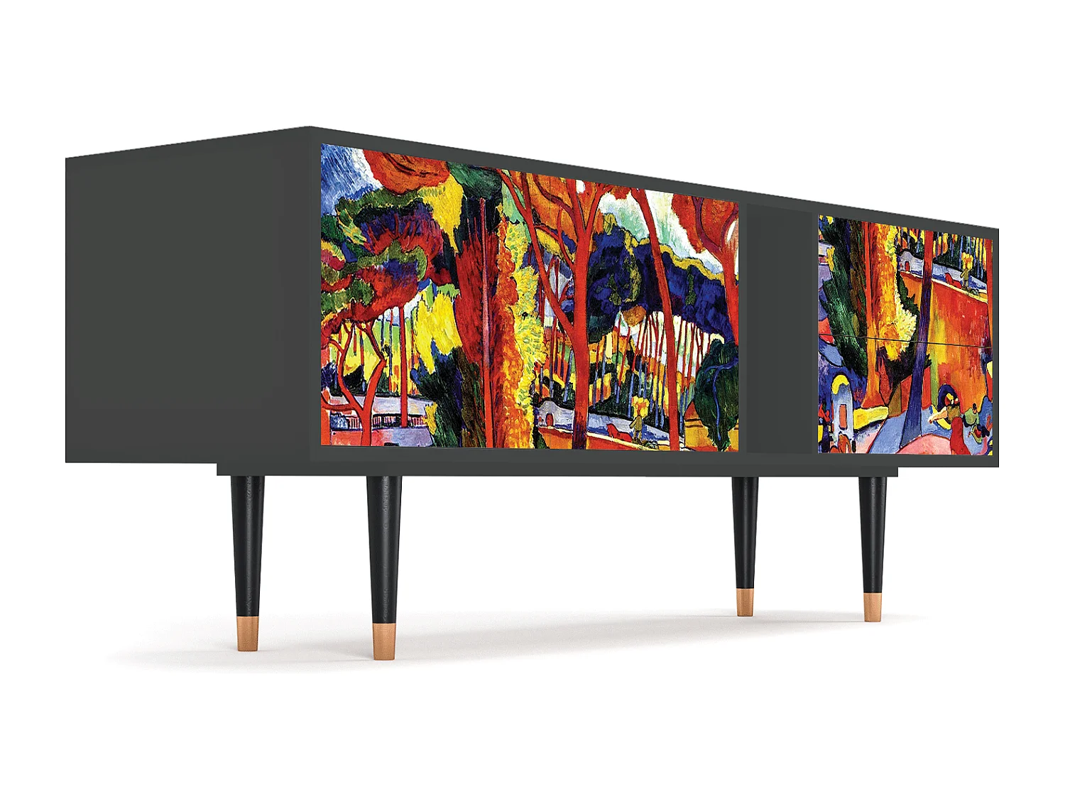 TV-Möbel - 170х69х48 cm - T1 - The Turning Road, Anthrazit