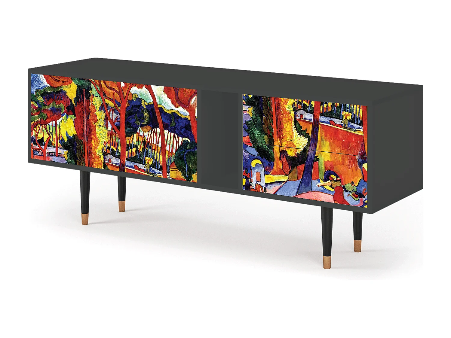 TV-meubel - 170х69х48 cm - T1 - The Turning Road, Antraciet