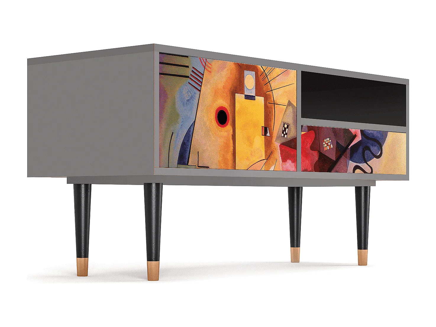 Meuble TV - 115х59х48 cm - T3 - Modern Art, Gris