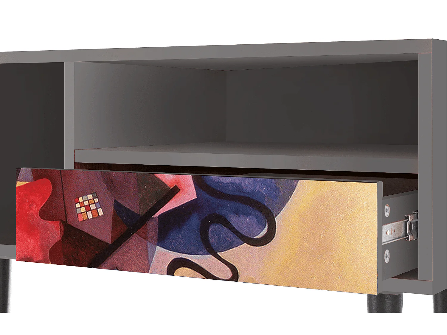 Meuble TV - 115х59х48 cm - T3 - Modern Art, Gris