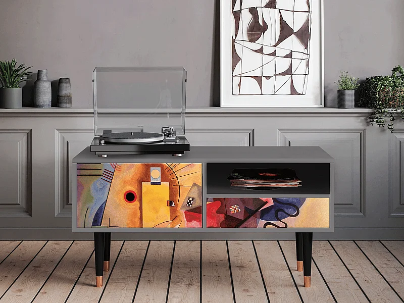 Mueble de TV - 115х59х48 cm - T3 - Modern Art, Gris