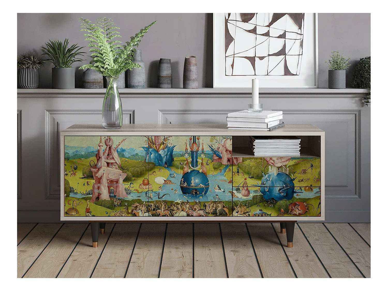 Mueble de TV - 125х56х41 cm - T7 - The Garden 2 by Bosch, Arena