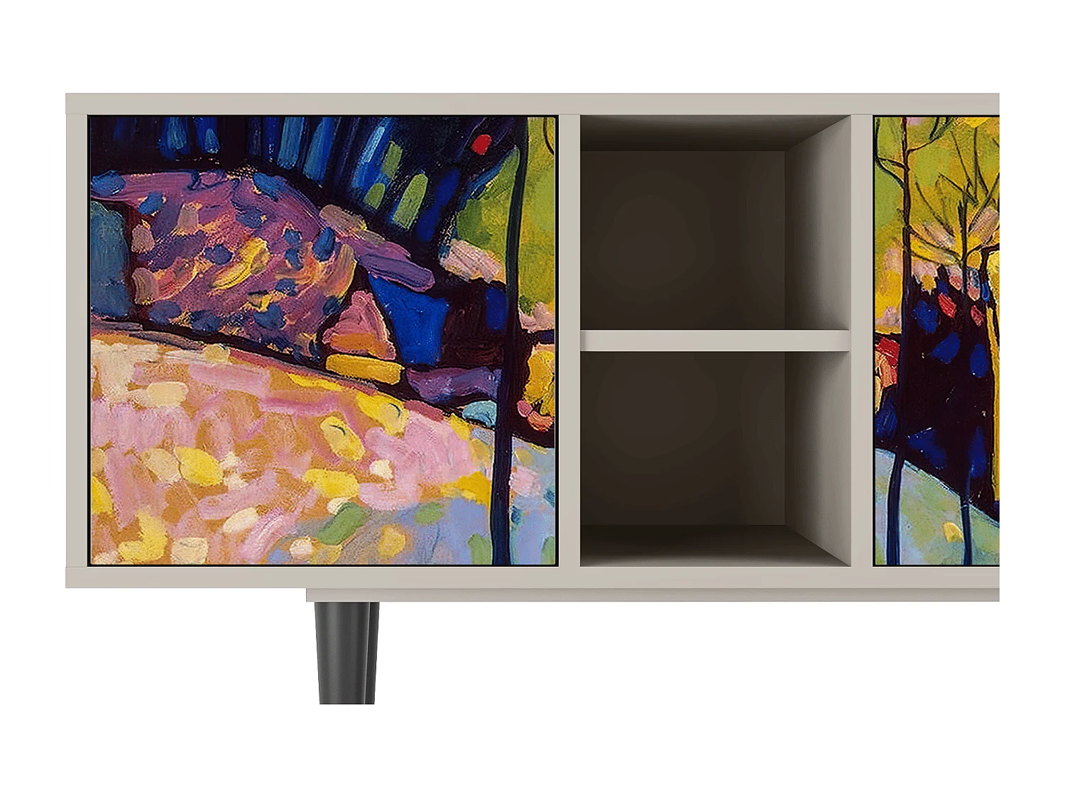 Meuble TV - 150х69х41 cm - T5 - Winter Landscape, Sable