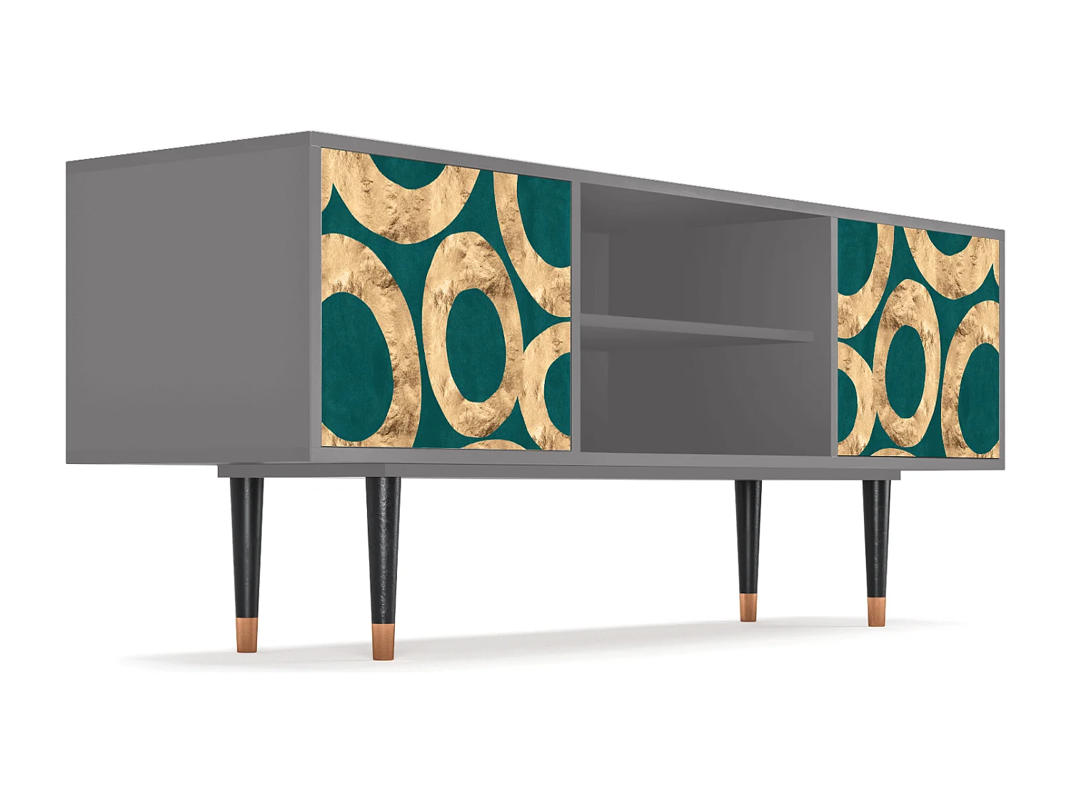 Meuble TV - 170х69х48 cm - T2 - Zircon Sphere, Gris