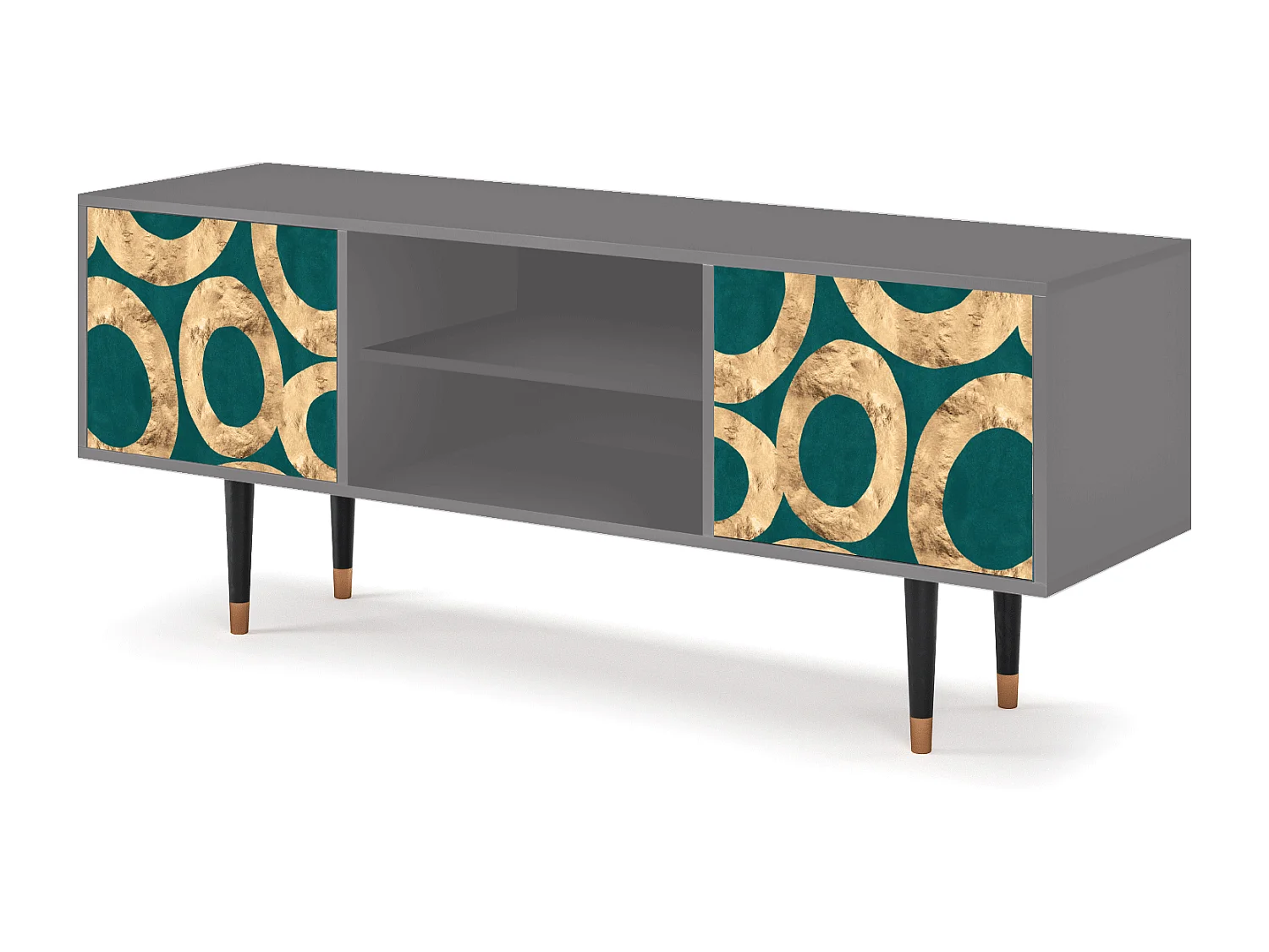 Mobile TV - 170х69х48 cm - T2 - Zircon Sphere, Grigio