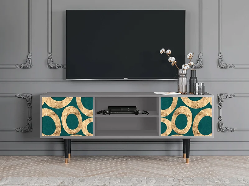 Mobile TV - 170х69х48 cm - T2 - Zircon Sphere, Grigio