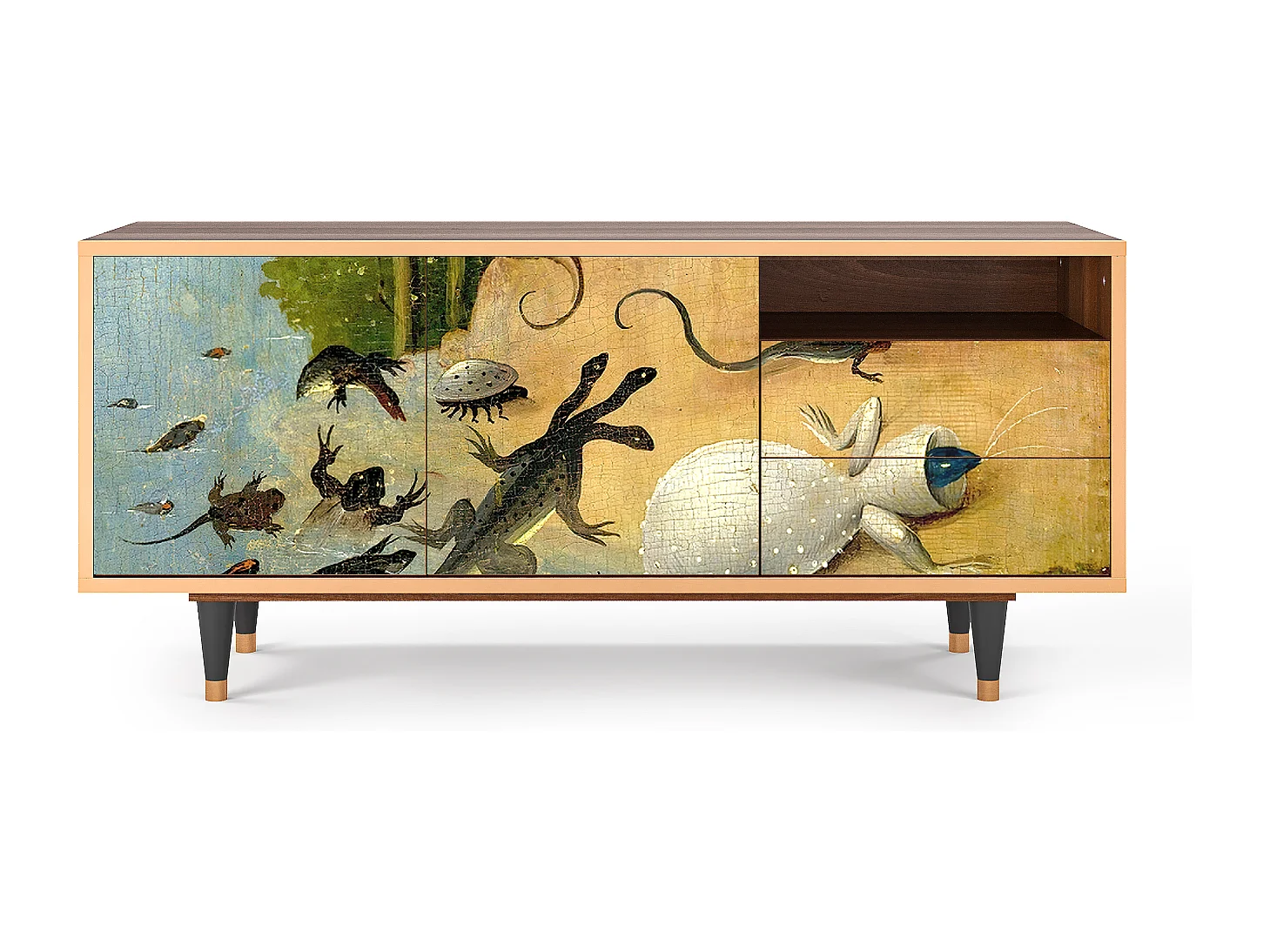 Szafka RTV - 125х56х41 cm - T7 - The Garden by Bosch, Orzech