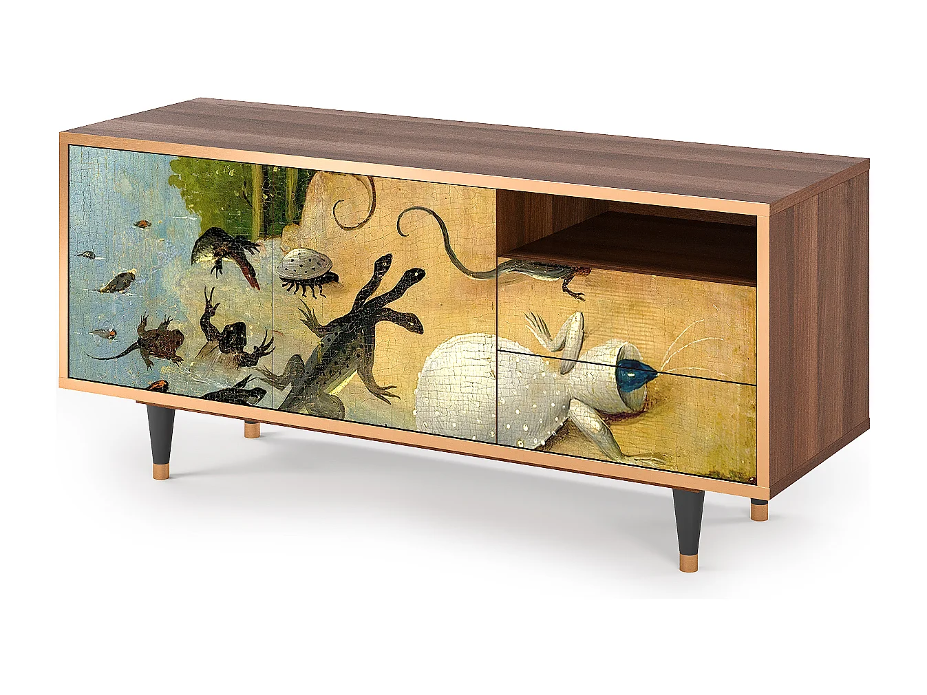 Szafka RTV - 125х56х41 cm - T7 - The Garden by Bosch, Orzech