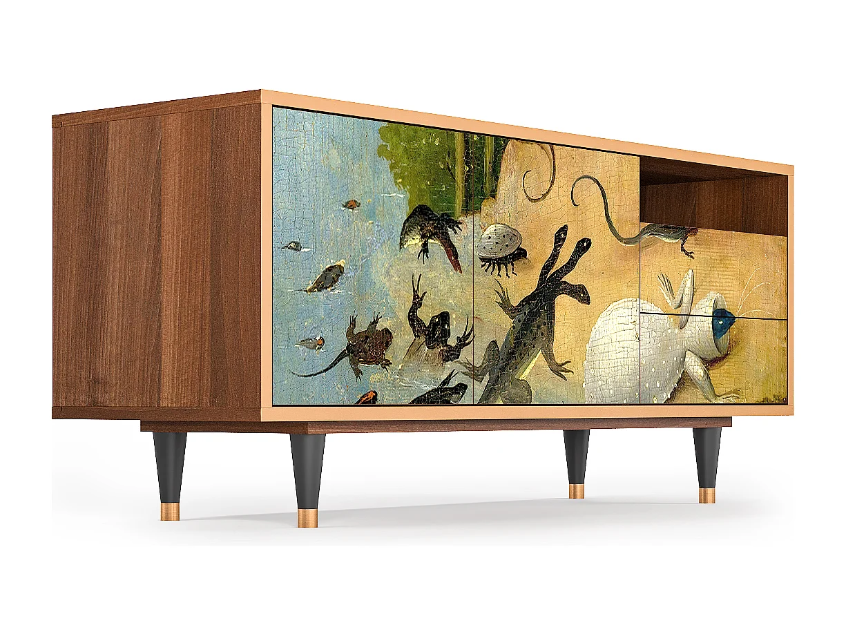 Szafka RTV - 125х56х41 cm - T7 - The Garden by Bosch, Orzech