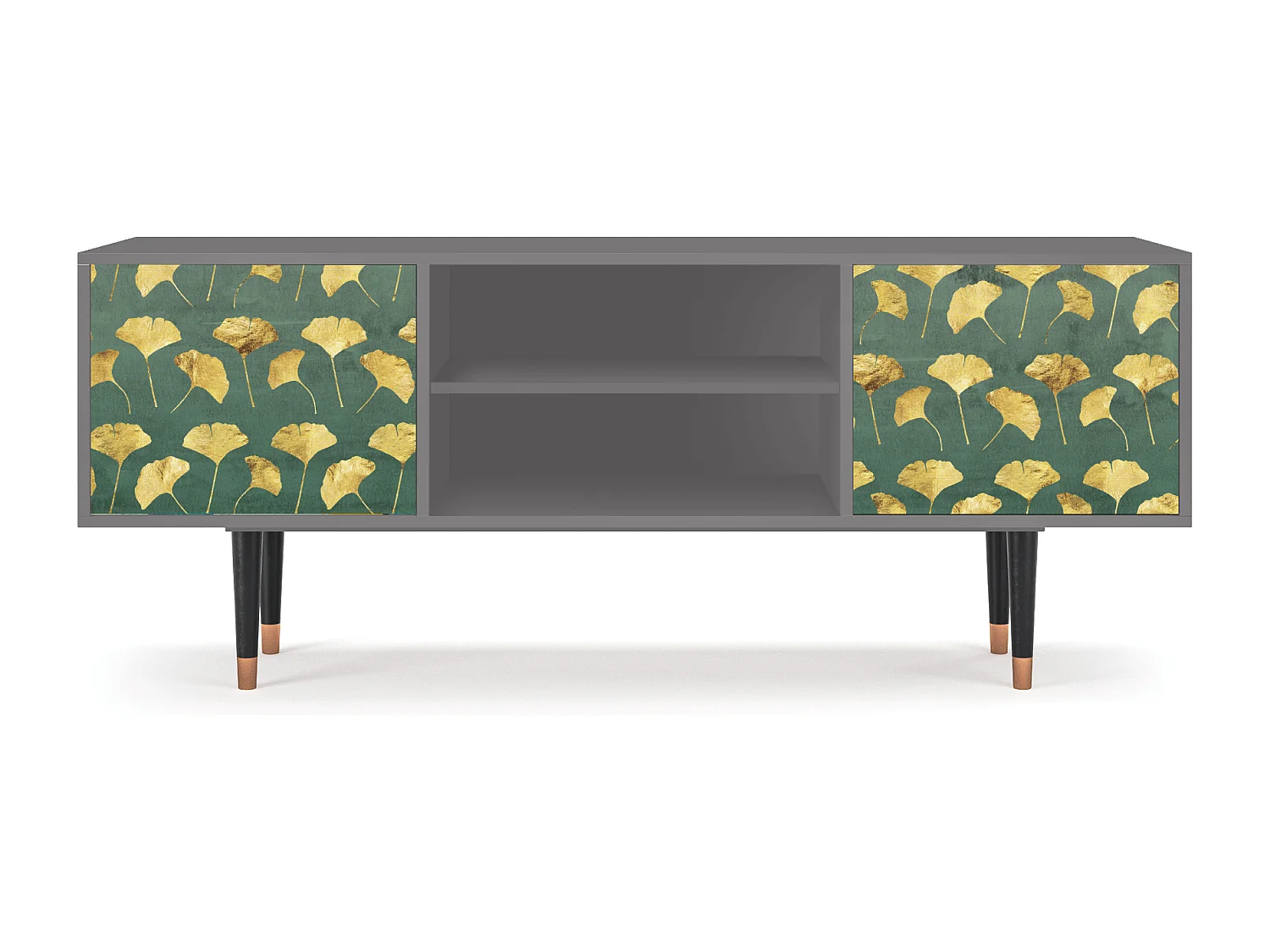 TV-Möbel - 170х69х48 cm - T2 - Gingko leaves, Grau