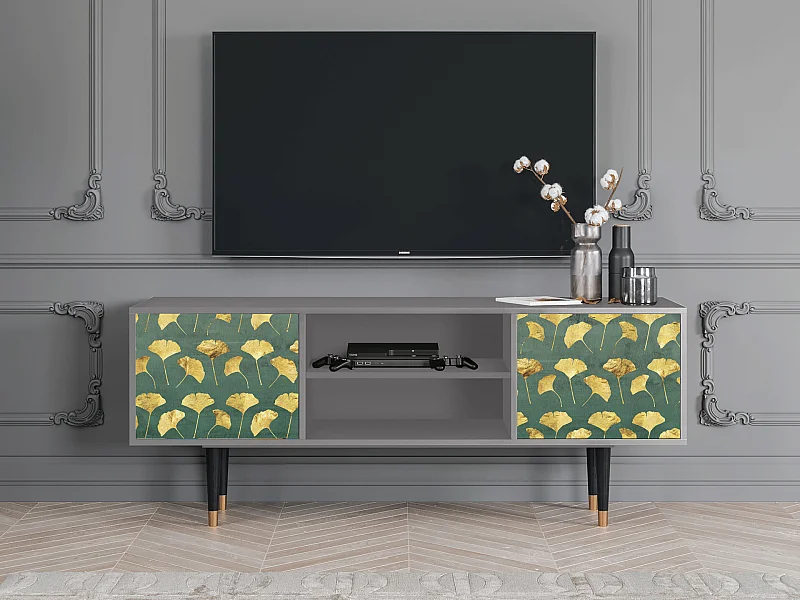 TV-Möbel - 170х69х48 cm - T2 - Gingko leaves, Grau