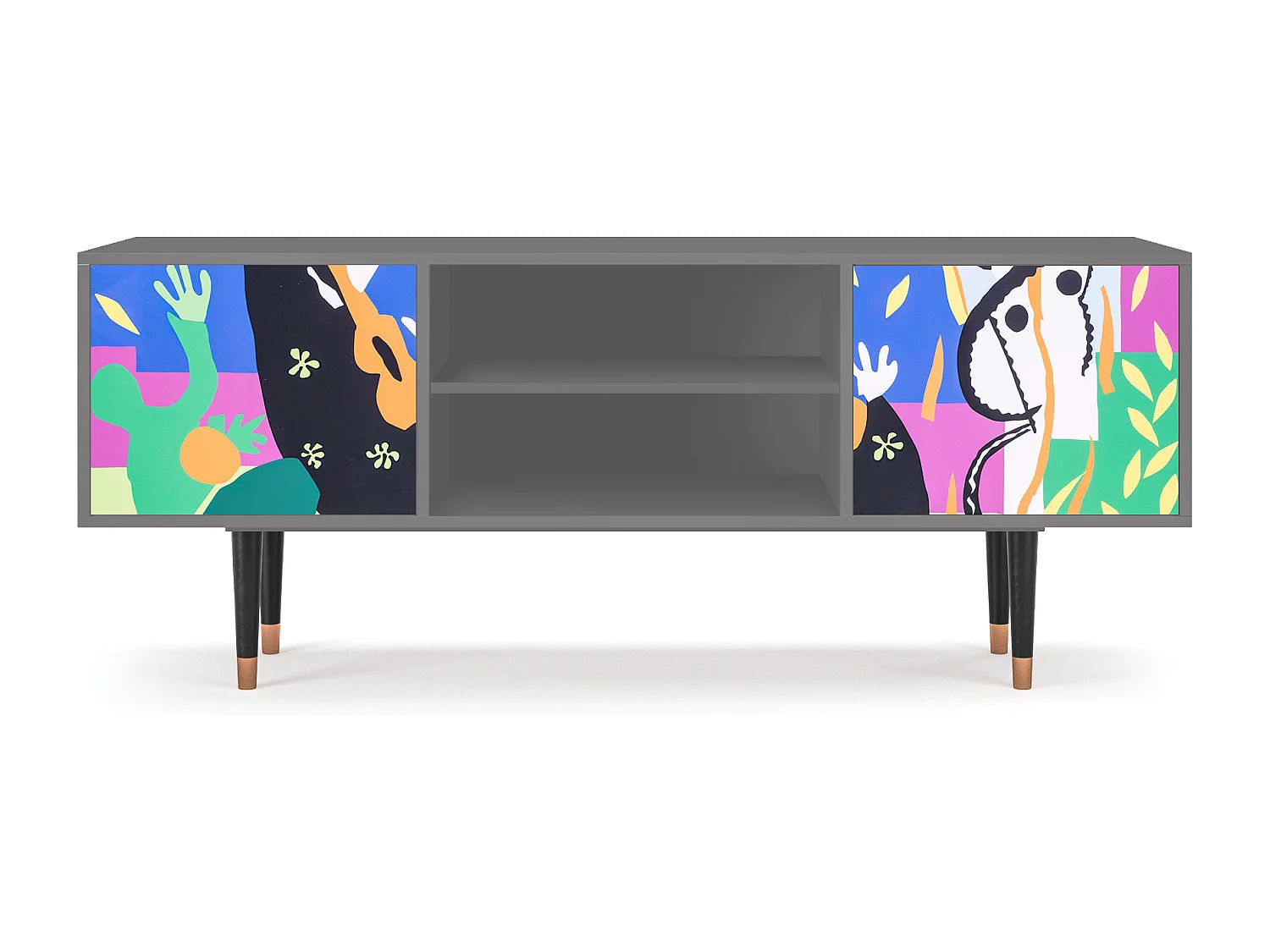 Szafka RTV - 170х69х48 cm - T2 - La Tristesse du Roi, Szary