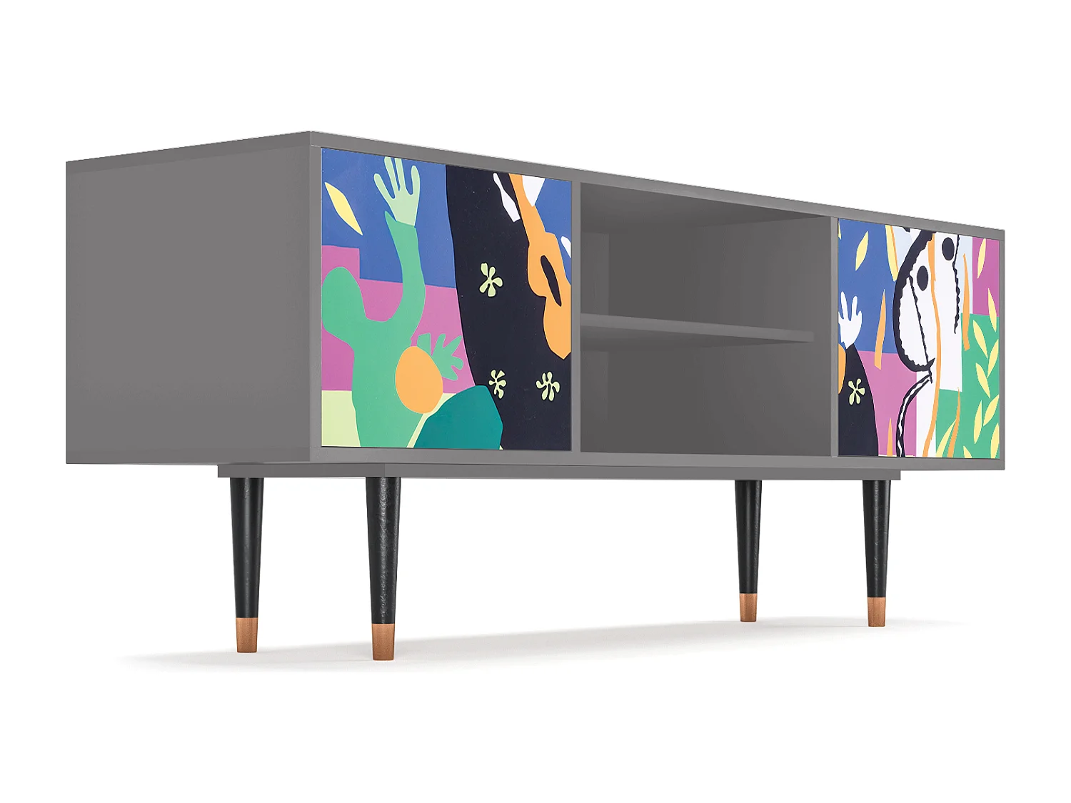 Szafka RTV - 170х69х48 cm - T2 - La Tristesse du Roi, Szary