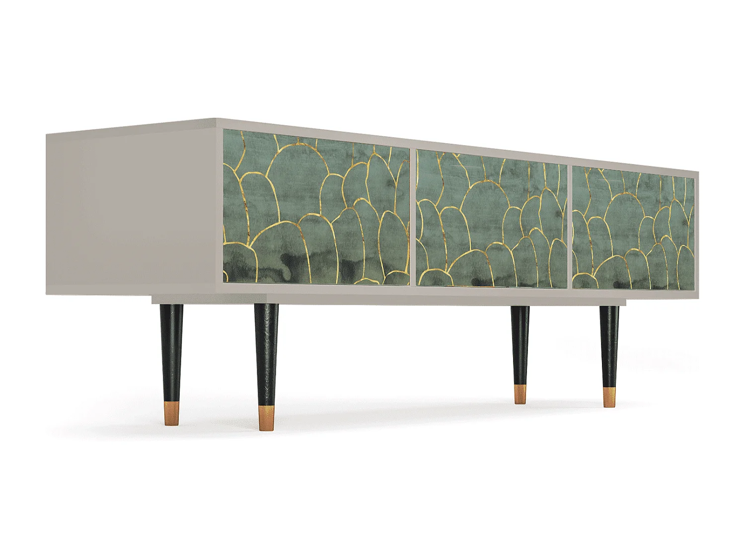 Szafka RTV - 170х59х48 cm - T4 - Magnificent Water Lily, Piaskowy