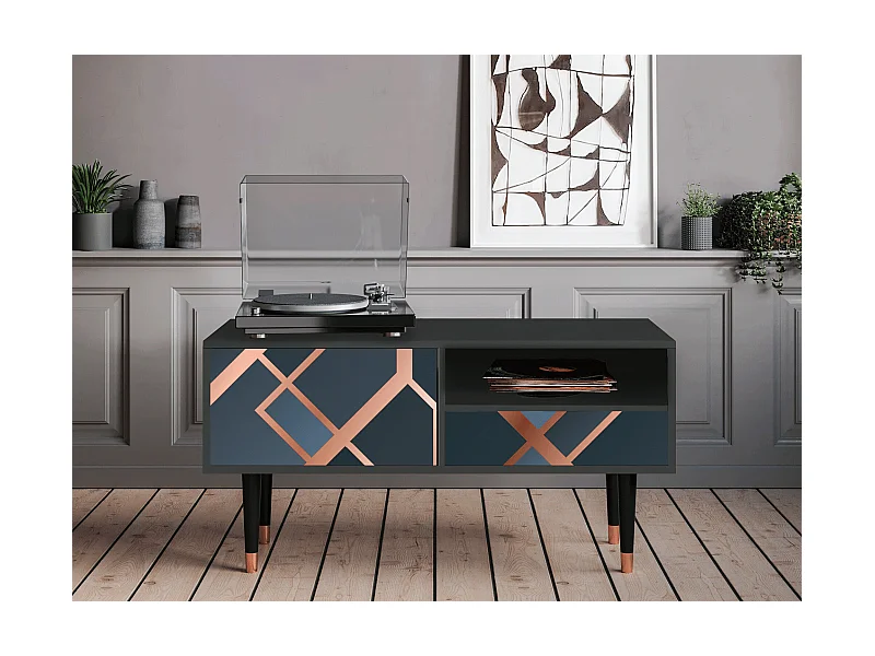 TV-meubel - 115х59х48 cm - T3 - Ashy 1920', Antraciet