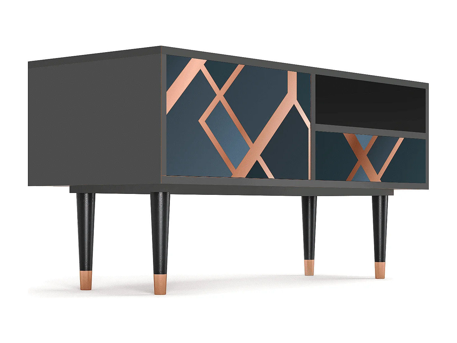 Mueble de TV - 115х59х48 cm - T3 - Ashy 1920', Antracita