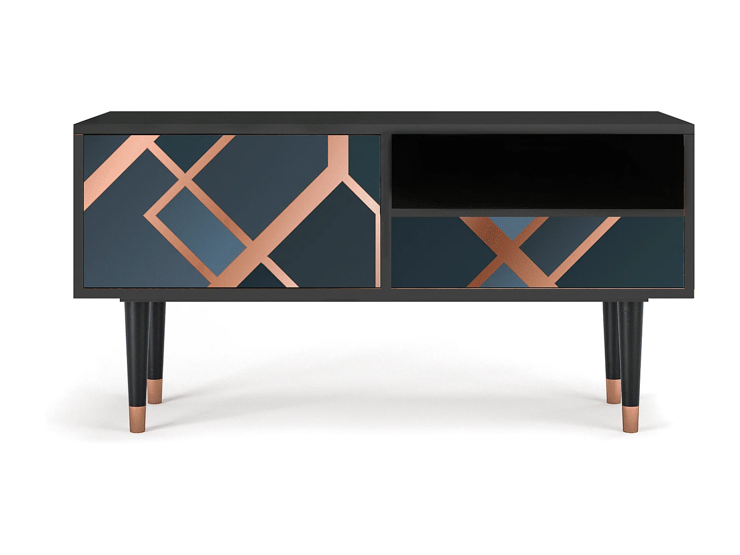 Meuble TV - 115х59х48 cm - T3 - Ashy 1920', Anthracite