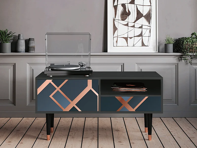 Mueble de TV - 115х59х48 cm - T3 - Ashy 1920', Antracita