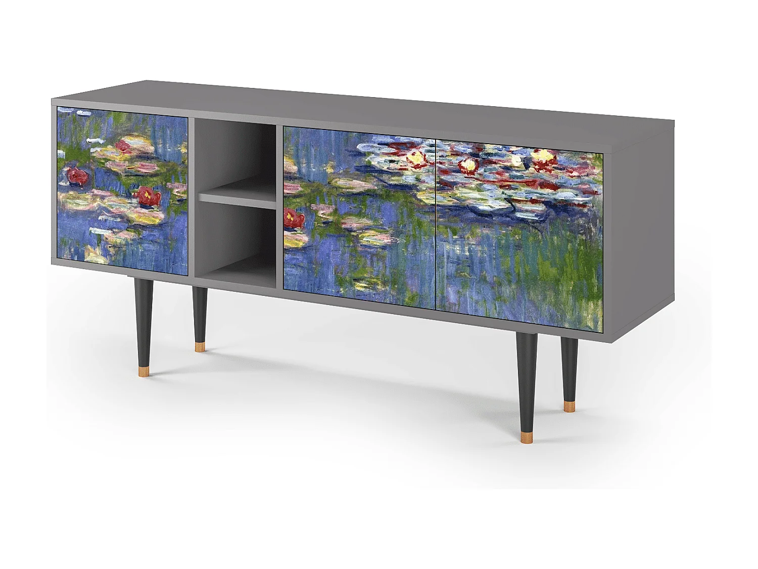 TV-Möbel - 150х69х41 cm - T5 - The water lily pond  , Grau