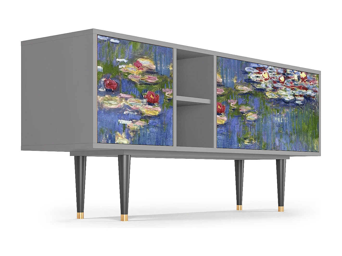TV-Möbel - 150х69х41 cm - T5 - The water lily pond  , Grau