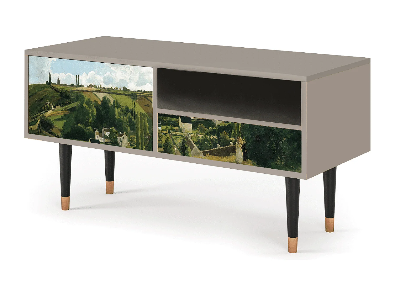 Szafka RTV - 115х59х48 cm - T3 - Jalais Hill by Pissarro, Piaskowy