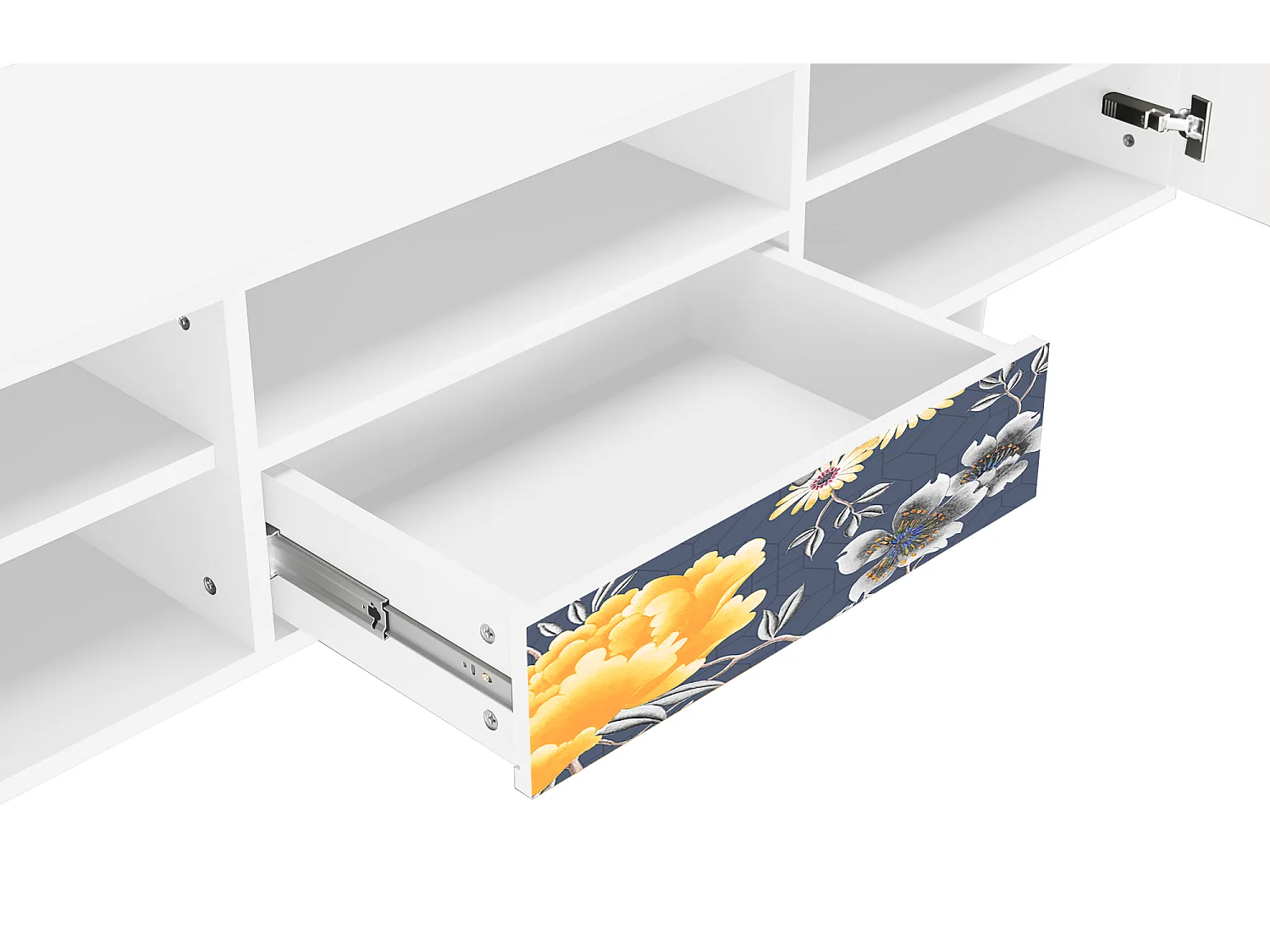 Mobile TV - 170х59х41 cm - T6 - Dark Flower Bed, Bianco