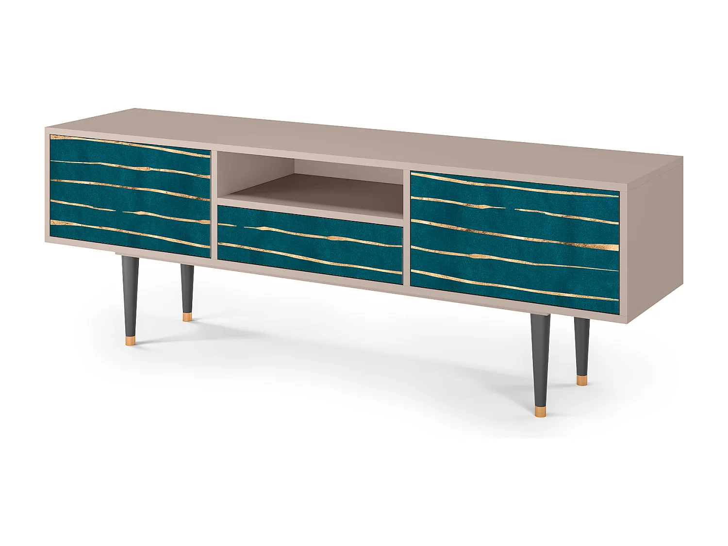 Szafka RTV - 170х59х41 cm - T6 - Ocean Drive, Piaskowy