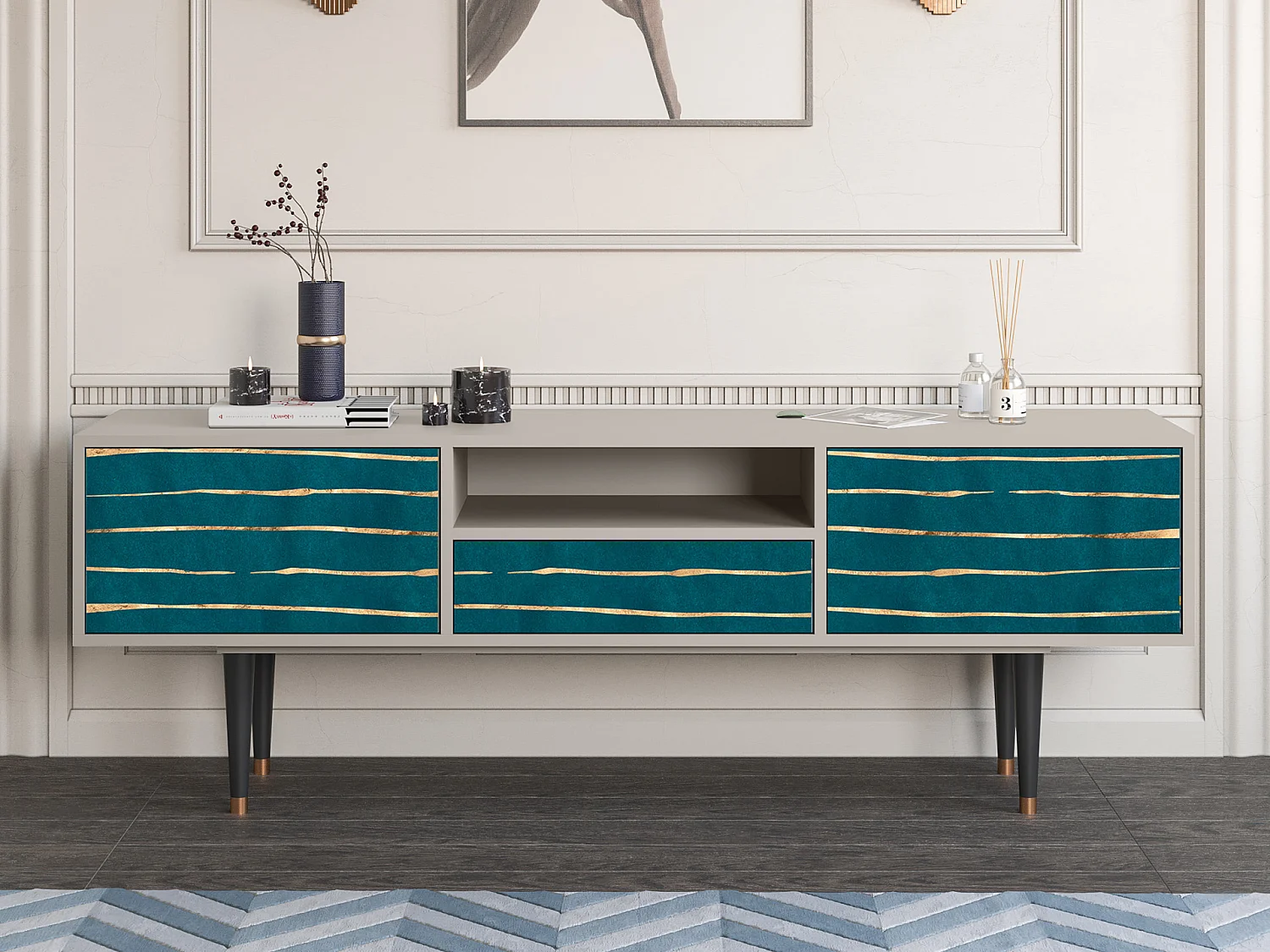 Meuble TV - 170х59х41 cm - T6 - Ocean Drive, Sable